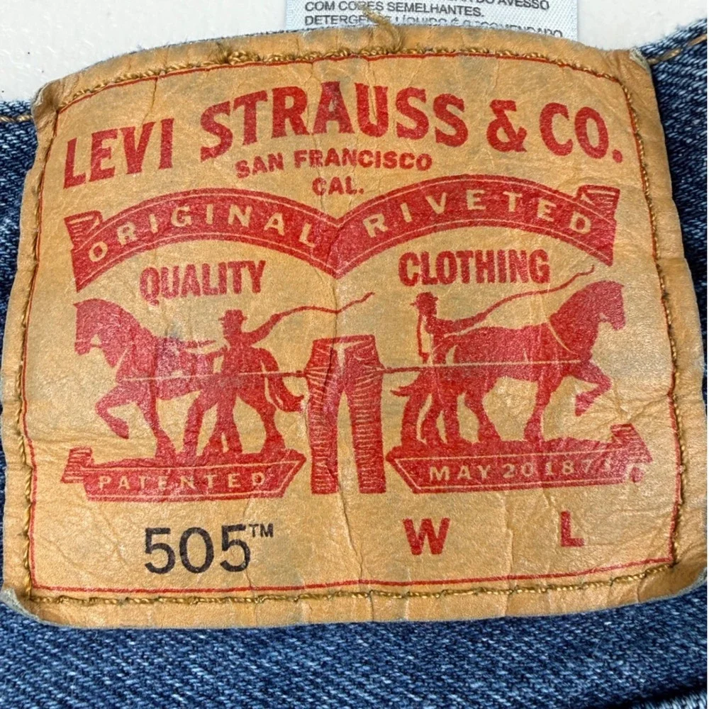 Levis 505 Regular Fit Mens Blue Denim Jeans Straight Leg 43x31 04505-4886